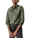 Lilla P Poplin Hoodie In Kale In Green