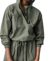 Lilla P Poplin Hoodie In Kale In Green