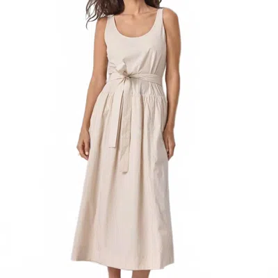 Lilla P Poplin Maxi Yoke Dress In Bamboo In Multi