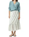 Lilla P Long Peplum Skirt In Multi