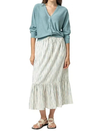 Lilla P Long Peplum Skirt In Multi