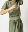 LILLA P PUFF SLEEVE PULLOVER SWEATER IN SAGE
