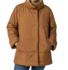 Lilla P Puffer Car Coat In Hazelnut In Multi