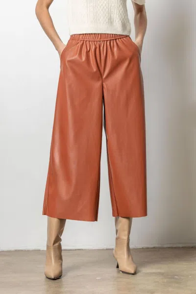 Lilla P Pull On Culotte In Cognac In Brown