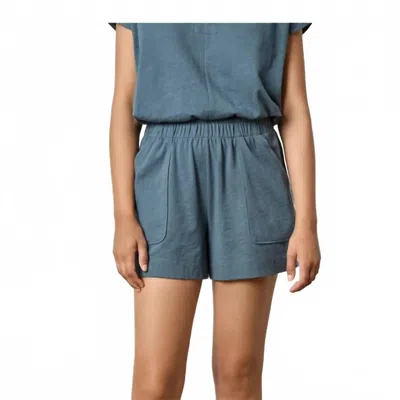 Lilla P Pull On Pocket Short In Dusk In Blue