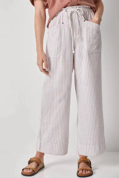 Lilla P Pull-on Striped Pant In Bark Stripe In Multi