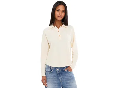 Lilla P Raglan Polo Women's Clothing Rope: Md, Cotton/modal/spandex In Blue