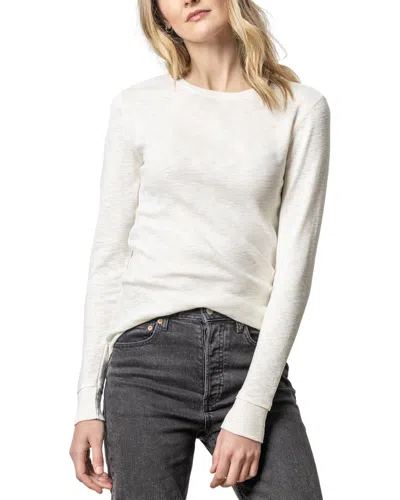 LILLA P RAW EDGE CREW TOP