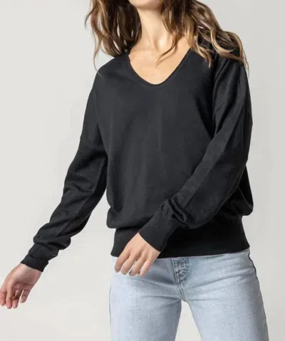 Lilla P Relaxed Everyday Sweater In Black