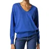 Lilla P Relaxed Everyday Sweater In Cobalt In Blue