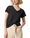 Lilla P Relaxed Short Sleeve V-neck T-shirt In Black