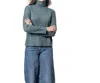 Lilla P Relaxed Turtleneck Sweater In Heron In Multi