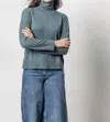 Lilla P Relaxed Turtleneck Sweater In Heron In Multi