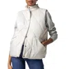 Lilla P Reversible Snap Front Vest In White In Multi