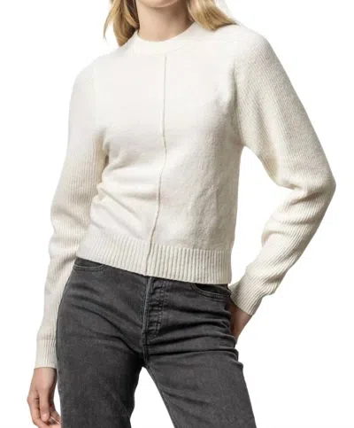 Lilla P Rib Boucle Sweater In White