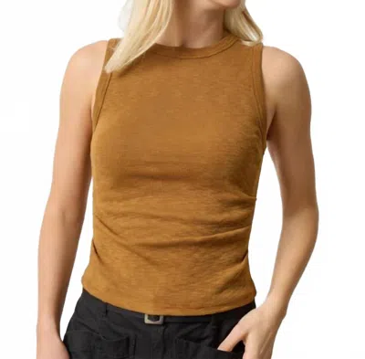 LILLA P RIB SLUB SIDE PLEAT TANK IN DIJON