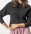 Lilla P Ribbed Crew Neck Sweater In Black In Black