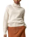 Lilla P Ribbed Wrap Collar Wool-blend Sweater In Neutral