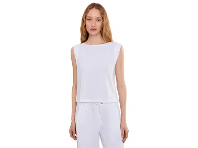 Lilla P Rolled Edge Sleeveless Boatneck In White