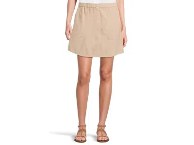 Lilla P Round Hem Skirt In Brown