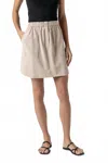 Lilla P Round Hem Skirt In Flax In Neutral