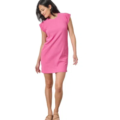 Lilla P Saddle Sleeve Shift Dress In Dahlia In Multi