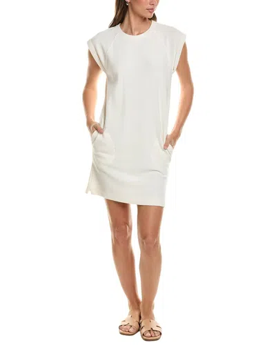 Lilla P Saddle Sleeve Shift Dress In White