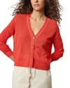 Lilla P Saddle Sleeve V-neck Cardigan In Begonia