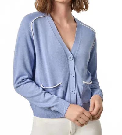 Lilla P Saddle Sleeve V-neck Cardigan In Cornflower Blue