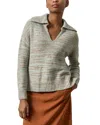 Lilla P Sailor Collar Wool-blend Sweater In Gray