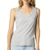 Lilla P Scoop Tank In Heather Grey In Grey
