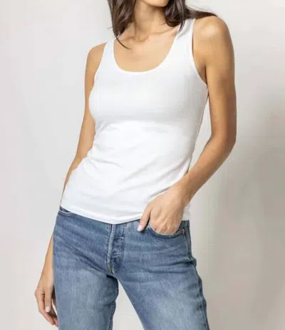 Lilla P Scoop Tank In White