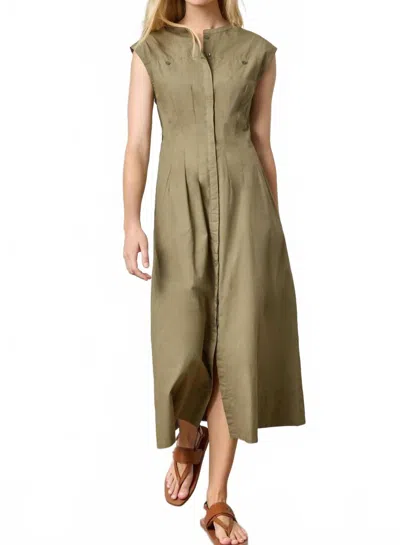 Lilla P Seamed Maxi Dress In Kelp In Green