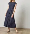 Lilla P Sleeveless Seamed Maxi Dress In Navy In Blue
