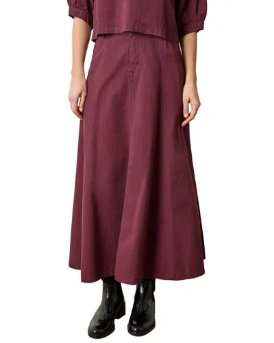 Lilla P Seamed Maxi Skirt In Burgundy