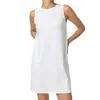 Lilla P Seamed Tank Dress In White In White