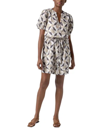 Lilla P Shirred Elbow Sleeve Dress In Multi