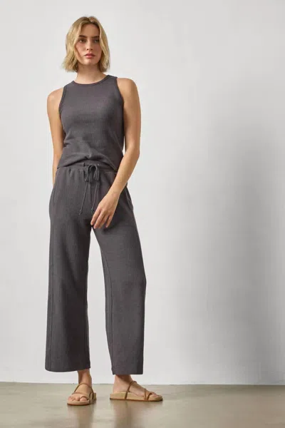 Lilla P Shirttail Hem Tank In Grey In Gray