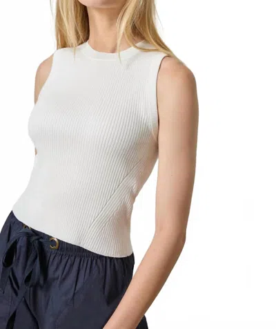 Lilla P Short Perfect Tank Sweater In White