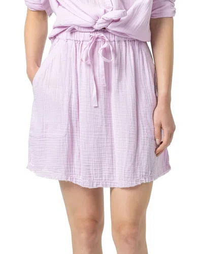 Lilla P Organic Cotton Gauze Skirt In Lilac In Blue