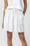 Lilla P Short Skirt With Pockets In White In White