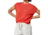 Lilla P Short Sleeve Crewneck Sweater In Begonia In Black