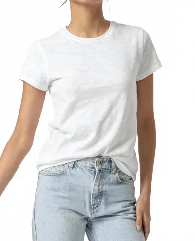 Lilla P Short Sleeve Crewneck Tee In White