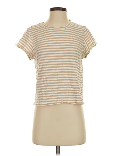 Pre-owned Lilla P Short Sleeve T-shirt In Tan