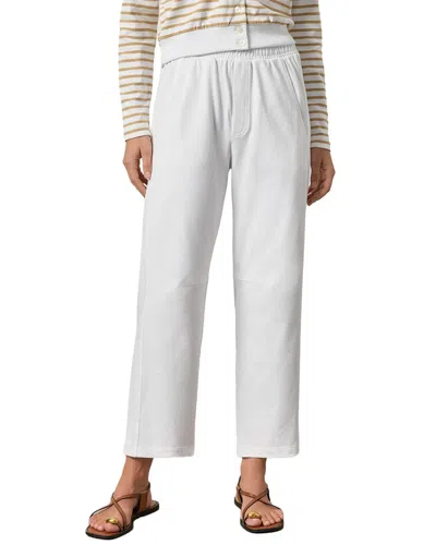 Lilla P Side Panel Straight Leg Pant In White