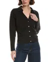 Lilla P Split Collar Button Down Shirt In Black