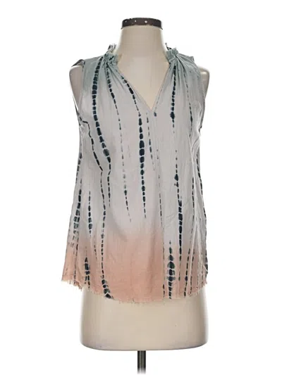 Pre-owned Lilla P Sleeveless Blouse In Silver