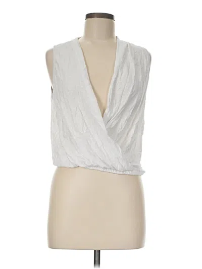 Pre-owned Lilla P Sleeveless Blouse In Silver