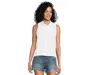 Lilla P Sleeveless Button Down In White In White