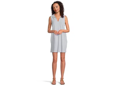 Lilla P Sleeveless Collared Dress In Gray